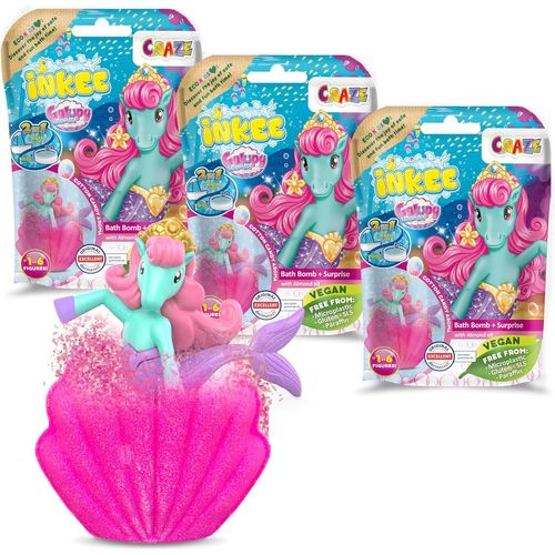 Shiba-Craze Galupy | Pack De 3x Bombes De Bain Enfant Galupy Mermaid Boule De Bain Avec Surprise À L'intérieur - Jouet De Bain Li[2