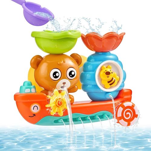 Shiba-Jouet De Bain Pour Bébé, Jeux Montessori Jouet De Bain Cascade Interactif, Jouet D'éveil, Développe La Dextérité De Votre En[7