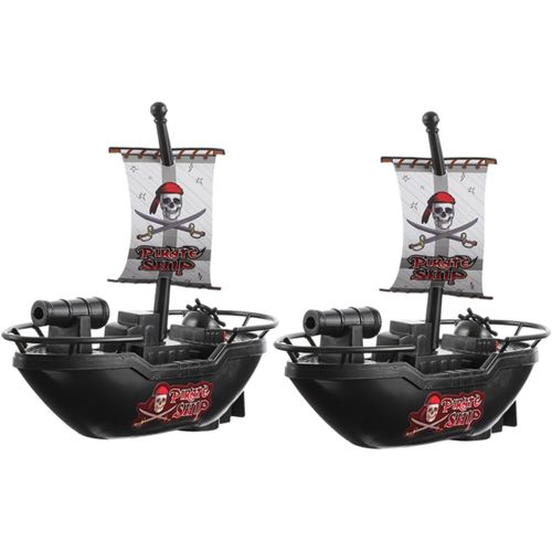 Shiba-2 Pièces Bateau Jouet Bateau Piscine Jouet Yacht Pirate Cotillons Jouet De Plage Pour Tout-Petits Jouet De Bain Bateau Pirat[5