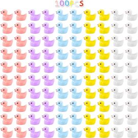 SHIBA-100pcs Mini Canard en résine,Mini Canards Miniatures en résine ,Tiny Ducks Miniatures Figurines De Canard en Résine,Mini Can[1
