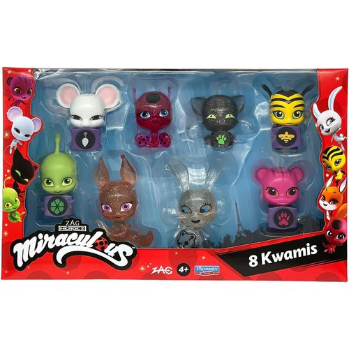 Shiba-Bandai - Miraculous - Pack De 8 Kwamis ¿ Collection De Mini-Figurines Miraculous - Coffret 8 Kwamis - Figurines Petits Perso[1