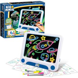Shiba-Big Minds - Tableau Magique Led | Tablette Dessin Enfant 3 En 1 | Tablette A Dessin Enfant 4 Ans+ | Tablette D'écriture 6 Po[1