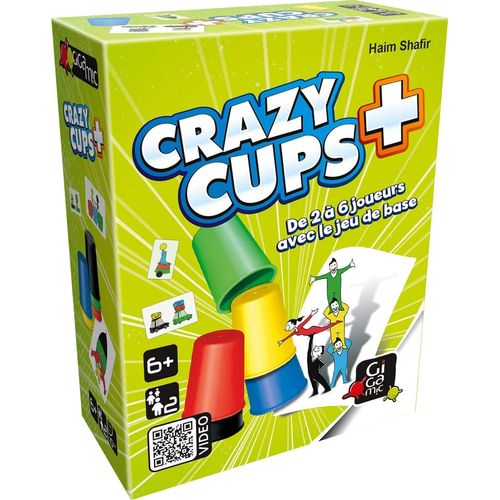 Shiba-Gigamic- Jeu De Réflexe-Crazy Cups Plus, 6 Ans To 99 Ans, Amhcp, Bleu,Jaune[1327]