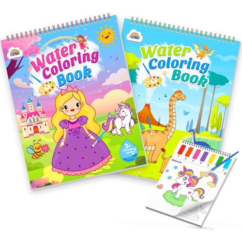Shiba-2 Pcs Peinture Avec Livres D'eau Pour Tout-Petits Avec Pinceau, Feutres Coloriage Kits De Loisirs Créatifs, Activites Manuel[1