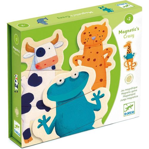 SHIBA-Puzzle Magnétique Crazy Animaux (24 pièces) dès 2 Ans - 8 Animaux - Jeu d'Imagination Qui Stimule la Créativité - Matériaux [6