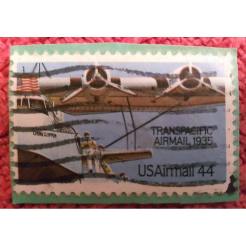 Timbre Oblitéré Transpacific Airmail 1935 Usa Mail 44.