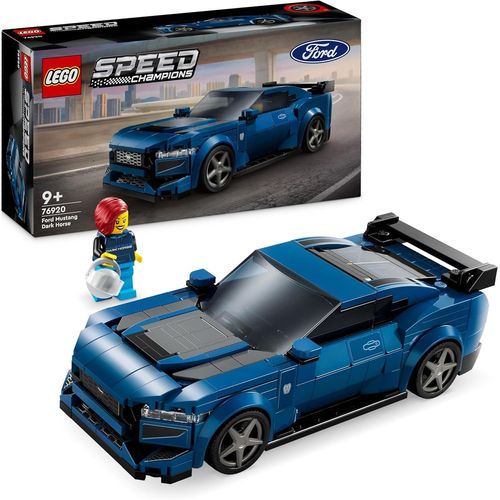 SHIBA-Speed Champions La Voiture de Sport Ford Mustang Dark Horse Véhicule Jouet, Set de Construction pour Enfants, Idée Cadeau po[1