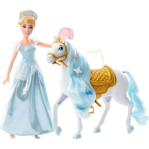 Shiba-Disney Princess Poupée Cendrillon Inspirée Du Film Disney, Avec Son Cheval Doté D'une Selle Amovible Et Des Accessoires, Jou[7