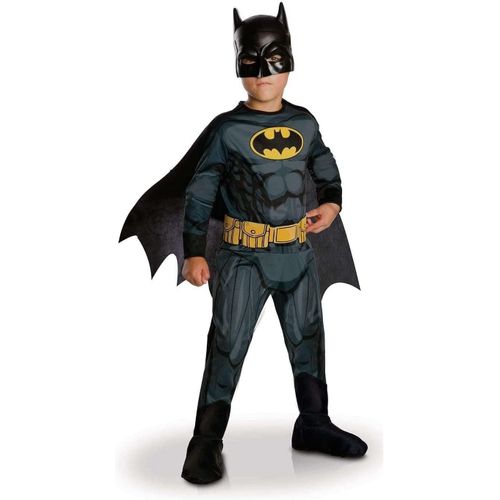 Shiba-Rubies - Dc Officiel - Batman - Déguisement Classique Pour Enfants - Costume Avec Combinaison Imprimée, Ceinture, Couvre-Bot[1