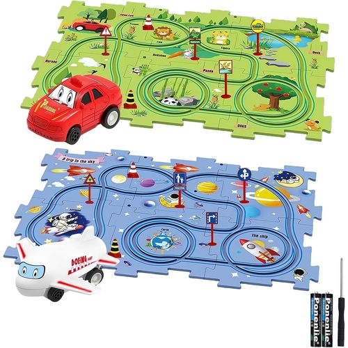 Shiba-Circuit Voiture Enfant Petites Jouet Pour Enfants Diy Piste De Puzzle Itinéraire Jeu Éducatif Cadeaux Jeux Enfants 2 3 4 5 6[2
