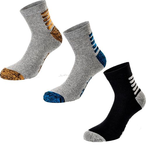Chaussettes De Travail Albatros Control Trio (Lot De 3 Paires) Gris / Noir 43-46