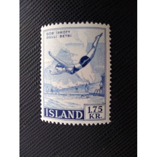 Timbre Islande Y T 257 Sport - Plongée 1955 (040509 )