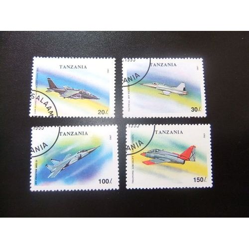 46 Tanzania Tanzania 1994 / Avion De Chasse / Yvert1456 / 1462 Fu Série Incomplète