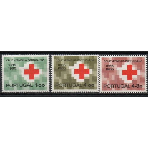 Portugal Timbres Centenaire De La Croix Rouge Portugaise 1965