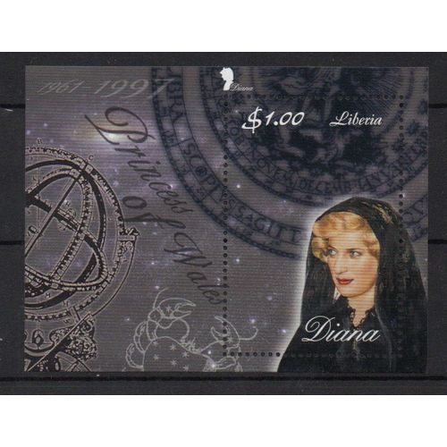 Liberia Timbre Lady Diana 1997