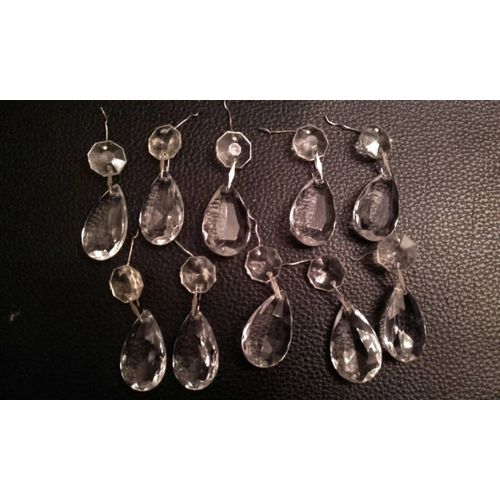 10 Anciennes Pampilles Cristal N° 20
