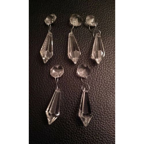 5 Anciennes Pampilles Cristal N° 17