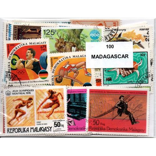 Lot 100 Timbres De Madagascar