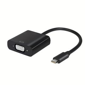 Adaptateur USB-C vers VGA,convertisseur USB 3.1 Type C (Thunderbolt 3) vers VGA pour MacBook Pro,pour nouveau MacBook,pour MacBook Air 2018,Dell XPS 13/15. Noir,0,7 PI/23 cm