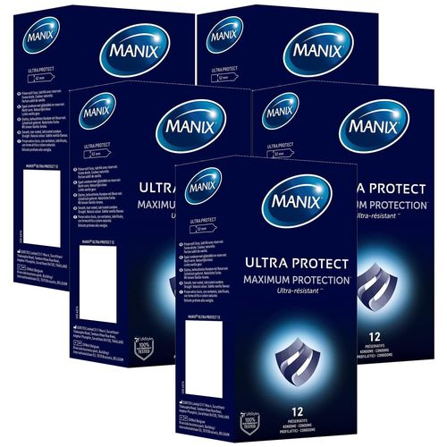 Manix Lot De 5 Boites De 12 Préservatifs Ultra Protect