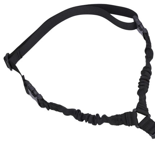 Durable Nylon Réglable Militaire Fusil Airsoft Chasse Sangle Crochet (Noir)