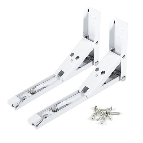 8 2pcs Longueur Support Pliant En Acier Étagère Murale Supports Utilisation Cuisine À La Maison