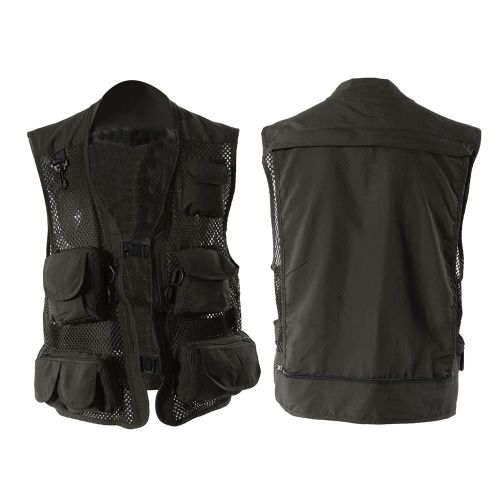 Gilet Multi-Poches Extérieur Travelers Fly Fishing Photography Veste À Séchage Rapide (Vert,Xxl)