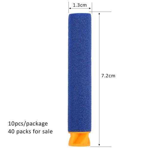 400pcs 7.2cm Soft Safety Eva Foam Recharge Balls Fléchettes Pour Enfants Toy Gun (Bleu Foncé)
