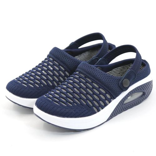 Chaussures De Marche À Coussin D'air Chaussures De Marche Respirantes En Maille Décontractée À Enfiler Pour L'extérieur Intérieur Bleu,40