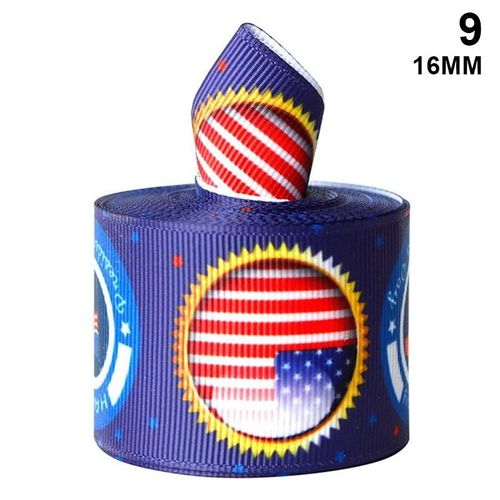 Ruban Côtelé Ceinture Côtelée Transfert De Chaleur Simple Face American Independence Day Éléments Composition 16mm,9