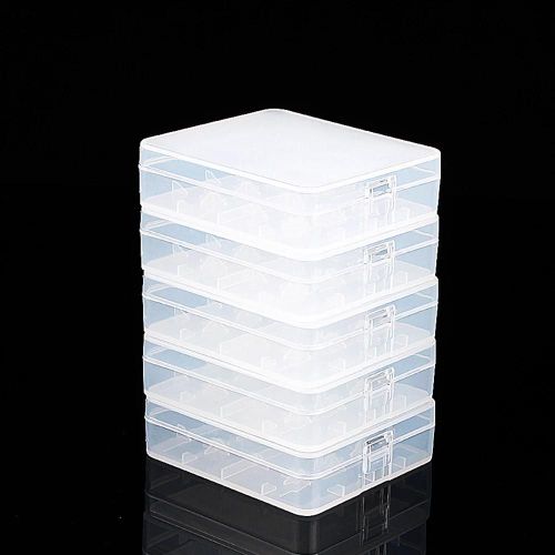 Boîte de rangement de support de boîtier transparent en plastique durable pour 4 piles 18650 PP