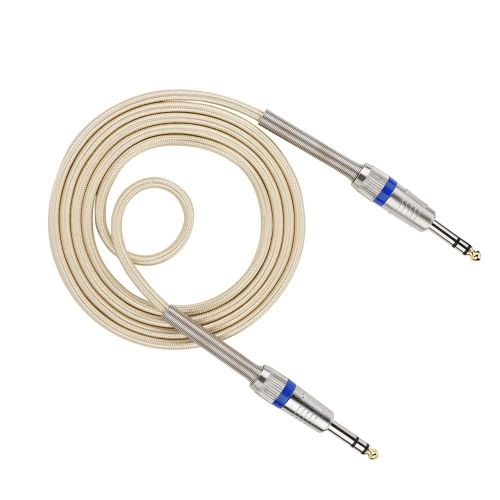 Câble auxiliaire en nylon 6,35 mm mâle vers câble audio jack 6,35 mm mâle 1,8 mètres