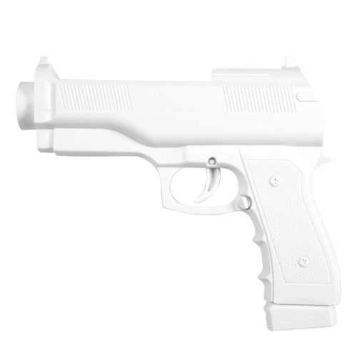 Abs Light Gun Pistol Tir Sport Jeu Vidéo Pour Nintendo Wii Télécommande (Blanc)
