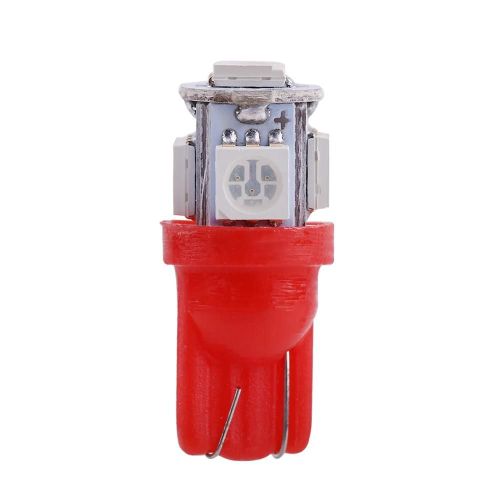 20 Pcs 12v T10 5050 5 Smd Led Voiture Coin Ampoules Super Lumineux Lampe Rouge
