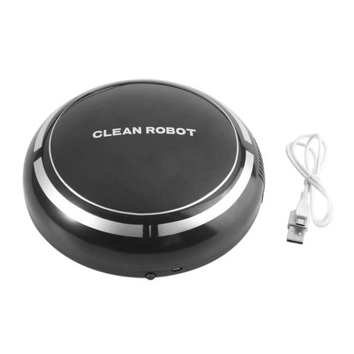 USB rechargeable intelligent robot automatique nettoyeur de sols ménagers balayeuse de poussière noir