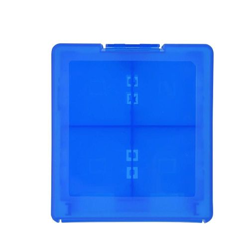 16 En 1 Protecteur En Plastique Dur Cartes De Jeu Stockage Cartouche De Stockage Support Pour Nintendo 3ds Bleu