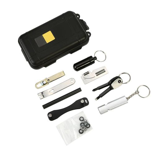 10pcs Kit De Survie D'urgence Utile Ensemble Outils Multifonctions Pour Le Camping Randonnée