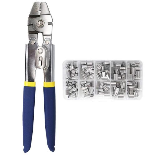 Pince à sertir de câble en acier inoxydable Manchons de sertissage de câble en aluminium Clip Virole Pince de pêche autobloquante