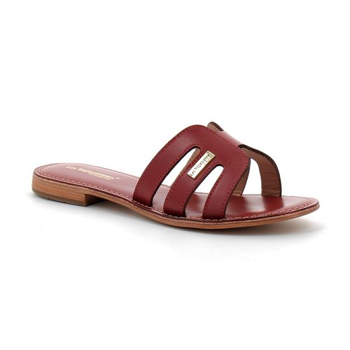 Les Tropeziennes Mules Pour En Cuir Damia Rouge