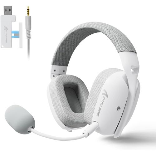 GOUTS ET COULEURSAttack Shark L80Pro Casque De Jeu Sans Fil Ultraléger, Son Surround 7.1, Avec Double Micro Pliable, Tri-Mode (Filaire 2,4 Ghz/Bt/3,5Mm), Haut-Parleur 40 Mm, Pour Pc/Mac/Ps/Xbox, Noir