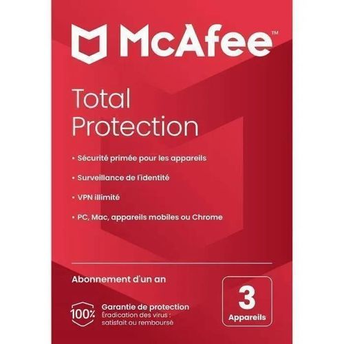 Mcafee Total Protection 2025 (1 An / 3 Appareils)