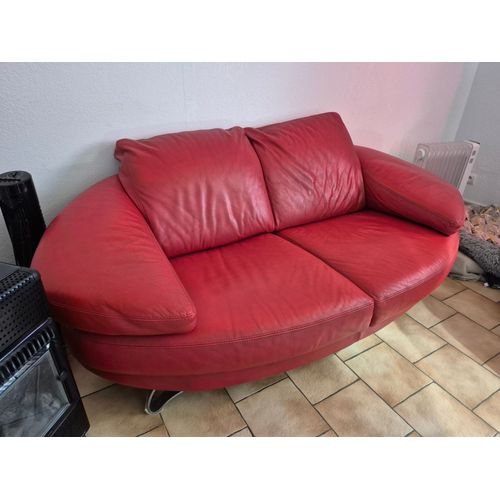Canapé Cuir Rouge En Be