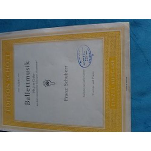 Partition Violon Piano Balletmusik