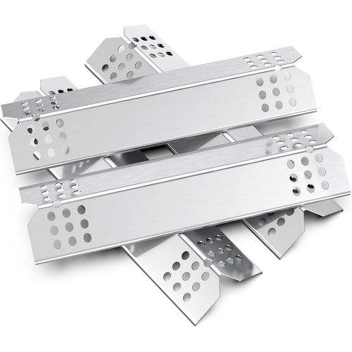 38.1cm Diffuseur Chaleur Universels,Pièces De Rechange Universal Flavorizer Bar,Compatible Avec La Plupart Des Modèles De Gril À Gaz,Plaques Chauffantes Pour Barbecuer(Acier Inoxydable, 4 Pièces)