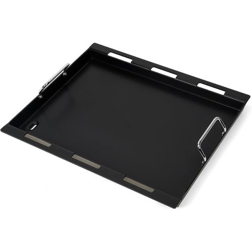Plaque de Barbecue pour Weber Spirit I & II 200 Series, BBQ Plancha pour Weber Spirit E210 E220 S210 S220 Barbecues à Gaz, avec Poignée, Revêtement Céramique, 50,6 × 44 × 3,8 cm, Noir