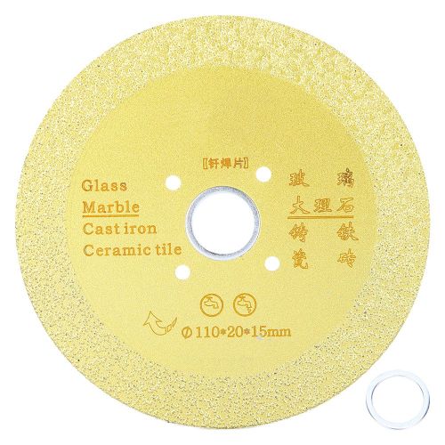 Lame de scie diamantée, disque de meulage de coupe de marbre en fibre de verre en fonte 110x20x15mm