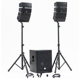 Pack Sono DJ complet BM SONIC BMS-15-ARRAY-BT, 1200W, Enceintes satellites, Caisson 38cm USB/Bluetooth, Supports Câbles