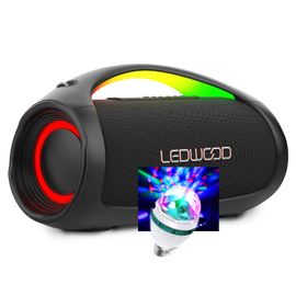 Enceinte Hifi Autonome 500W Buetooth USB Ledwood XTR500 IPX6, PowerBank, Multiple Link, 110W RMS, Batterie 7000mAh, Ampoule LED