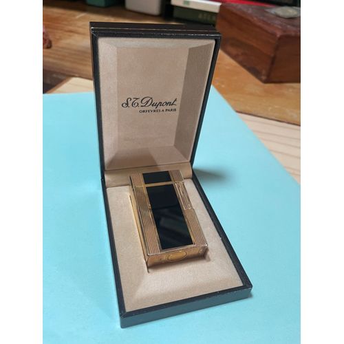 Briquet S.T. Dupont – Ligne 1 Grand Modèle – Plaqué Or & Laque Chine – 1986 – Comme Neuf