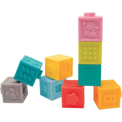 SHIBA-| 30043 | Cubes emboîtables | Jouet d¿éveil | Set 9 pièces encastrables - Jeu d¿empilement et de construction en plastique s[3